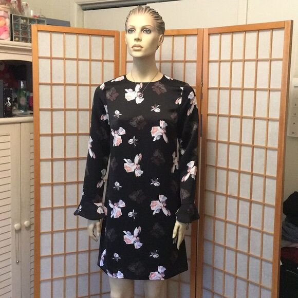 Banana Republic Long Sleeve A-Line Dress Size 2 - Picture 1 of 8